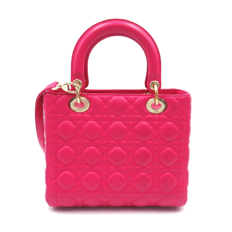 Christian Dior bags with a quilted pattern and gold - toned hardwareDior Lady Dior 2way tote Pink Lambskin [sheep leather] 16-BO-0113