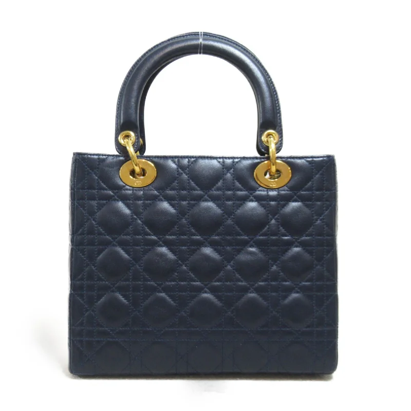 Christian Dior backpacks with a sleek, minimalist silhouetteDior lady dior handbag Navy Lambskin [sheep leather]