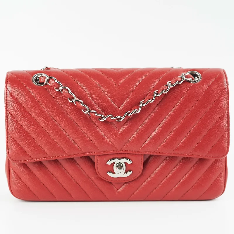 Chanel Medium Tote Bag for Office LadiesITEM 27 - Chanel Chevron Classic Medium Large Flap Red 16S