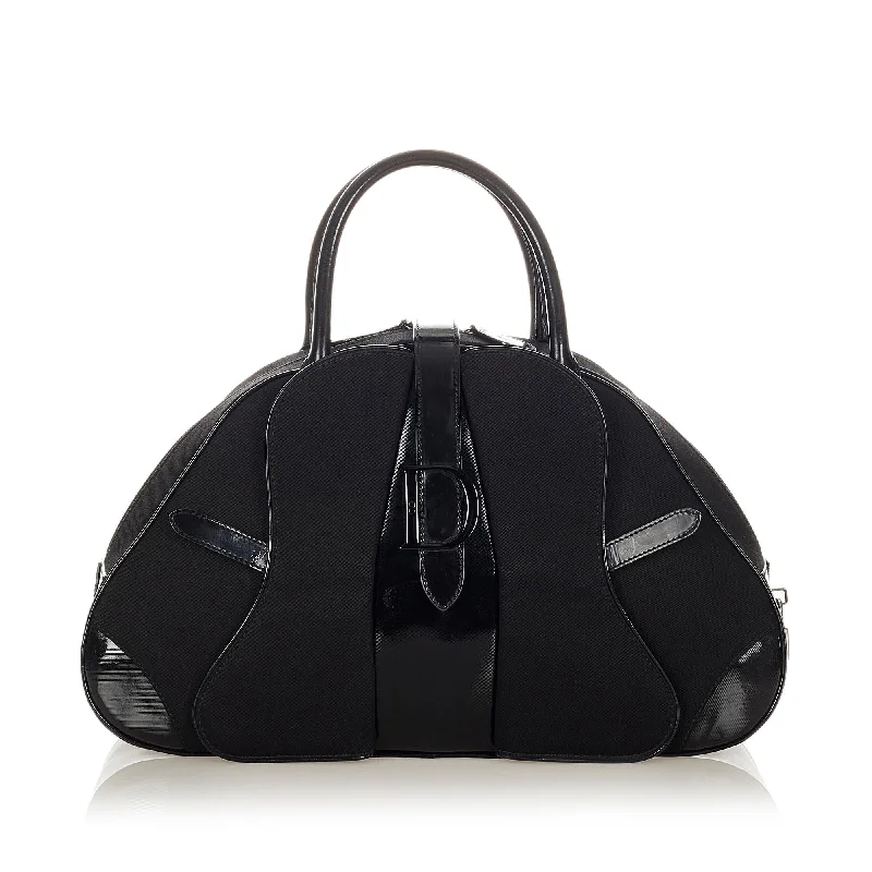 Christian Dior bags with a side - pocket for holding a water bottleDior Double Saddle Nylon Dome Bag (SHG-23599)