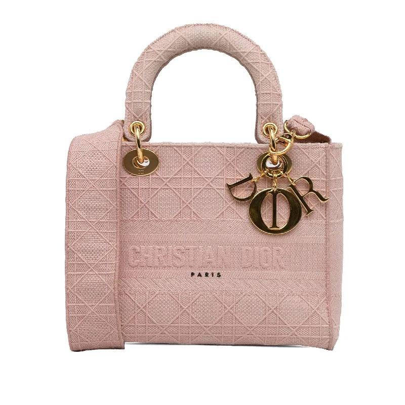 Contemporary Christian Dior handbags with a unique shapeDior Lady D-Lite Medium Pink