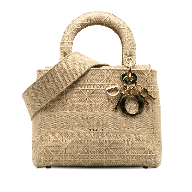 Christian Dior bags with a zip - top closure and multiple compartmentsDior Lady D-Lite Medium Beige